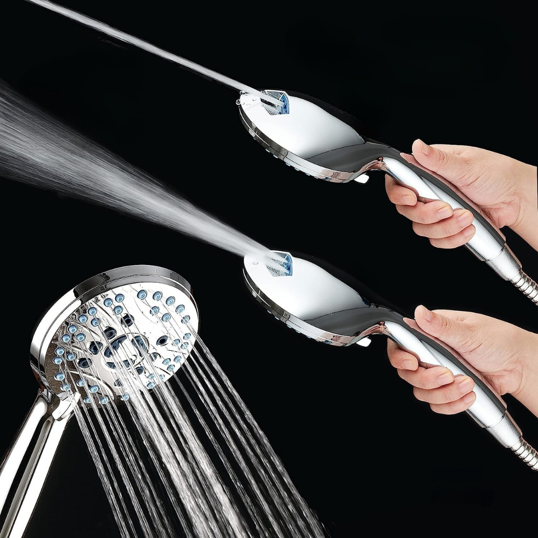 Shower Head Adjustable High Pressure Chrome Set