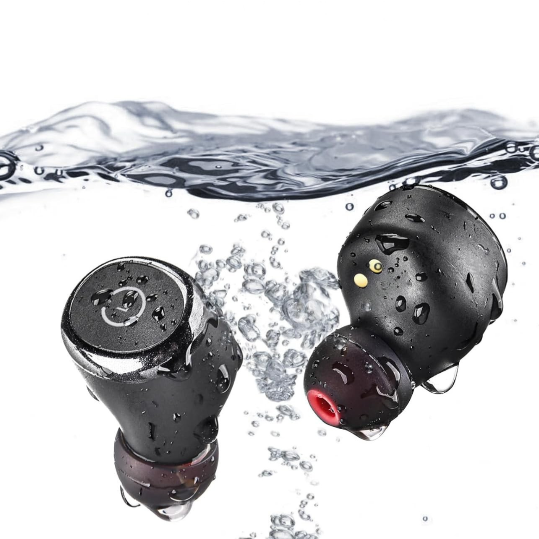 Headphones with Waterproof Wireless Charging Case