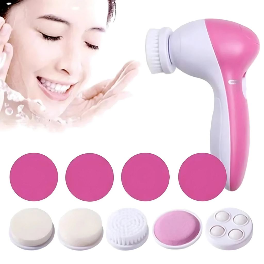 Facial Cleansing Brush with Massage Attachments