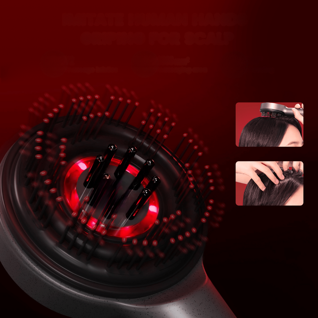 Scalp Massager Brush with Red Light Therapy
