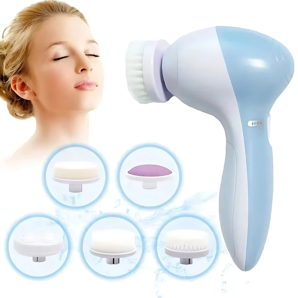 Facial Cleansing Brush with Massage Attachments