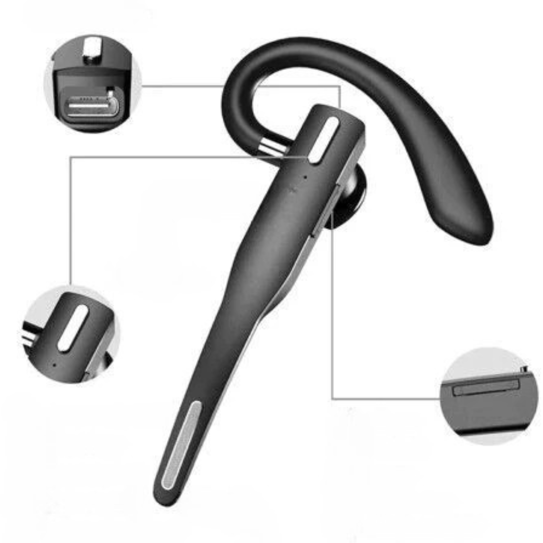 Bluetooth Headset with Mic Noise Cancelling Earpiece
