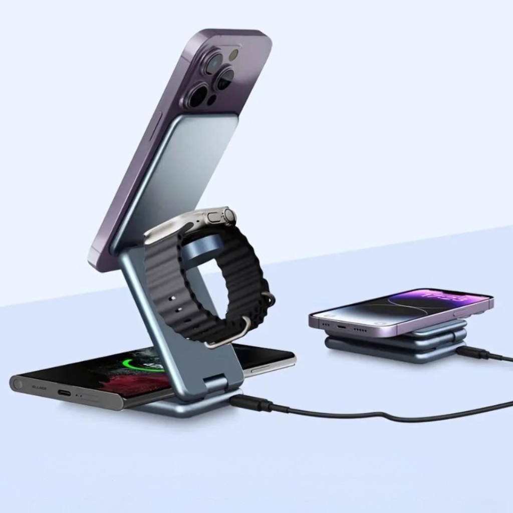 Wireless Charging Station Foldable for Travel Use