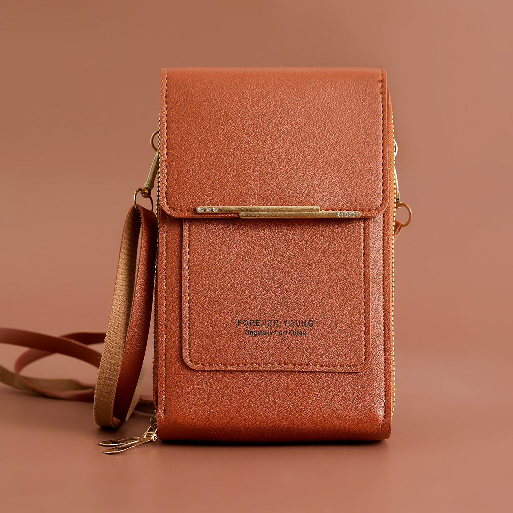 Crossbody Bag with RFID Protection and Zip Pockets