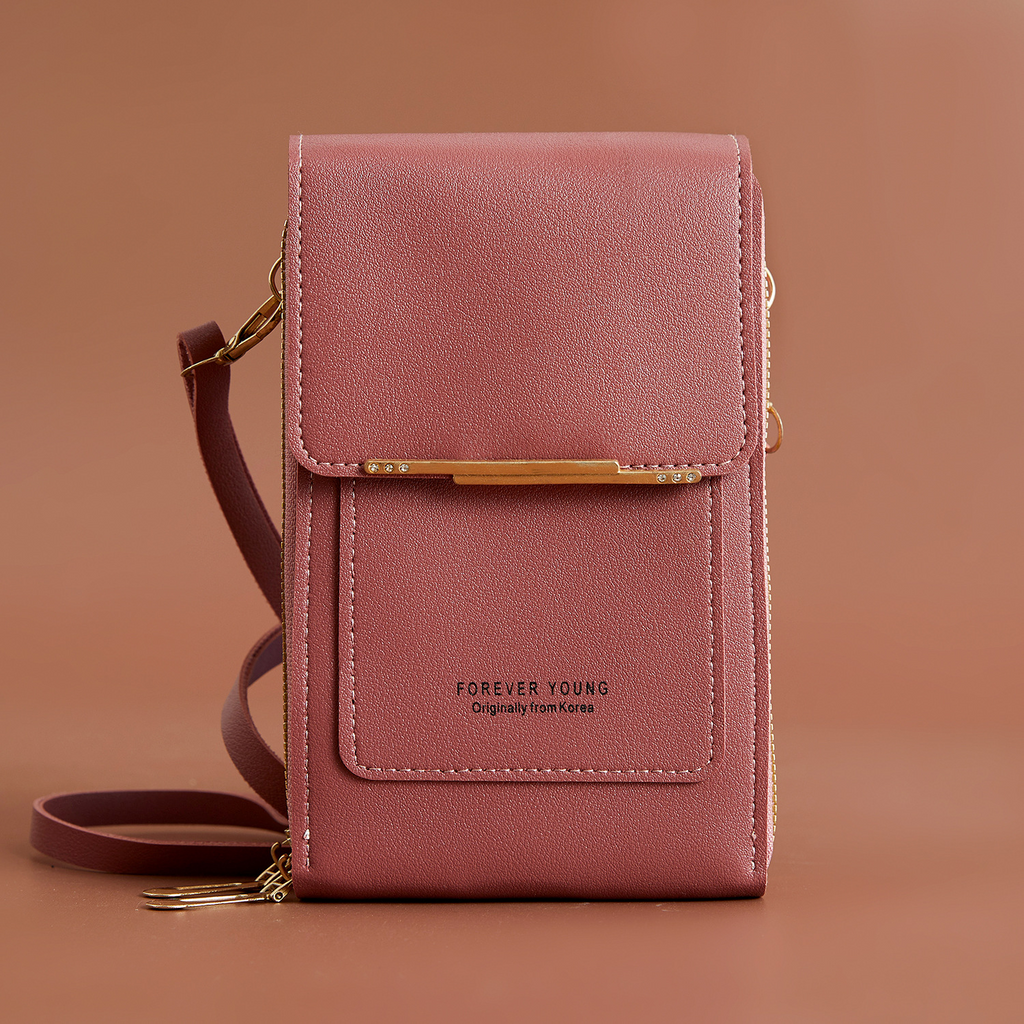 Crossbody Bag with RFID Protection and Zip Pockets