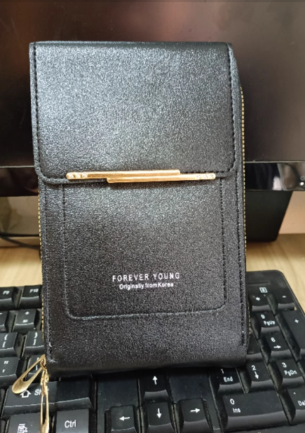 Crossbody Bag with RFID Protection and Zip Pockets