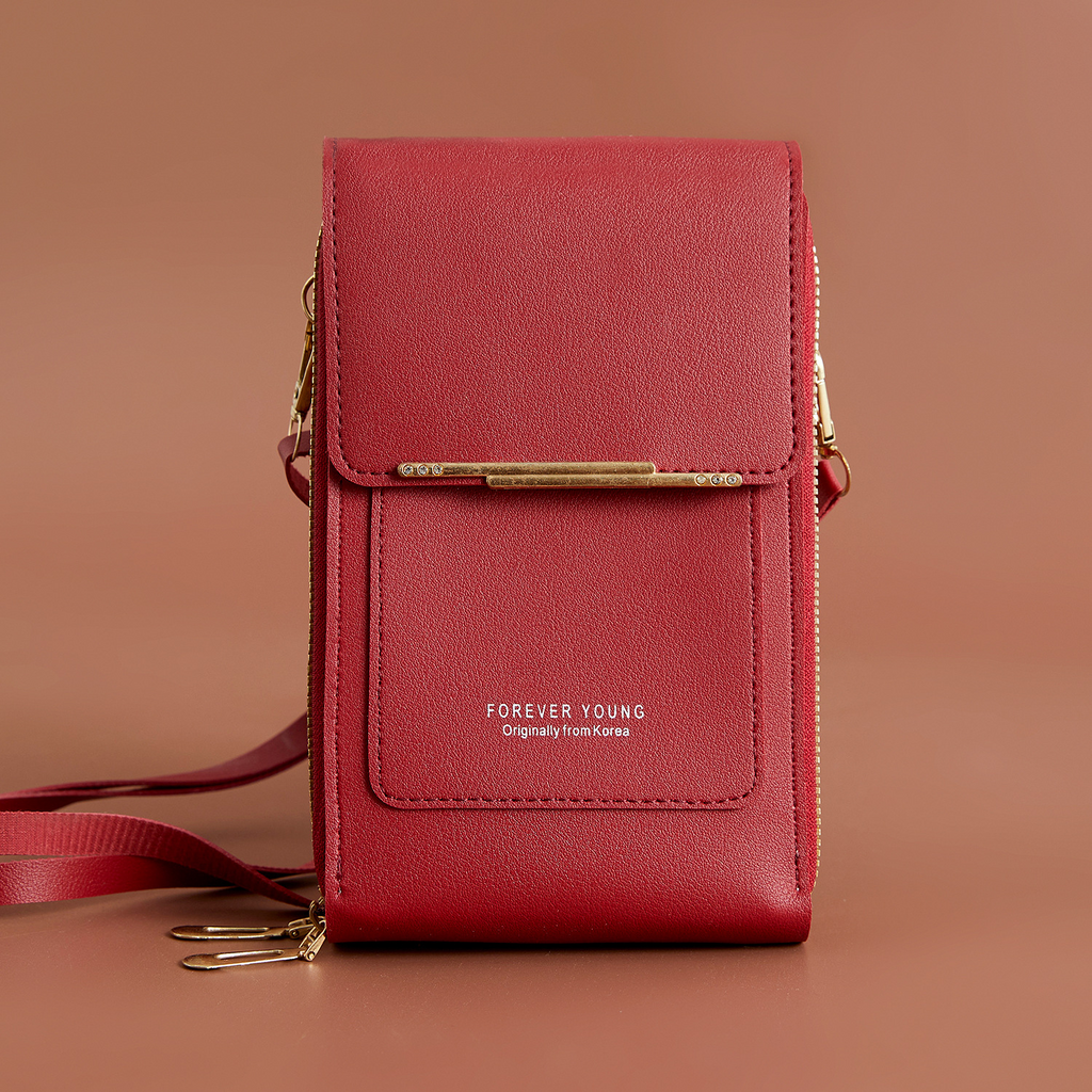 Crossbody Bag with RFID Protection and Zip Pockets