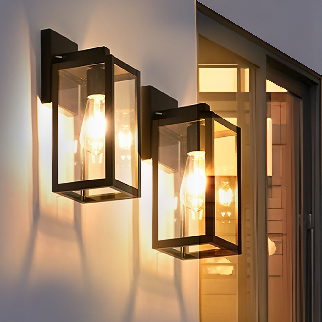 Outdoor Wall Light Modern Metal Lantern