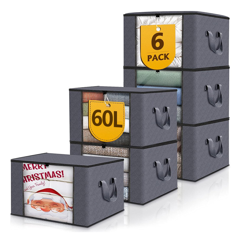 Storage Boxes with Handles for Clothes Organization