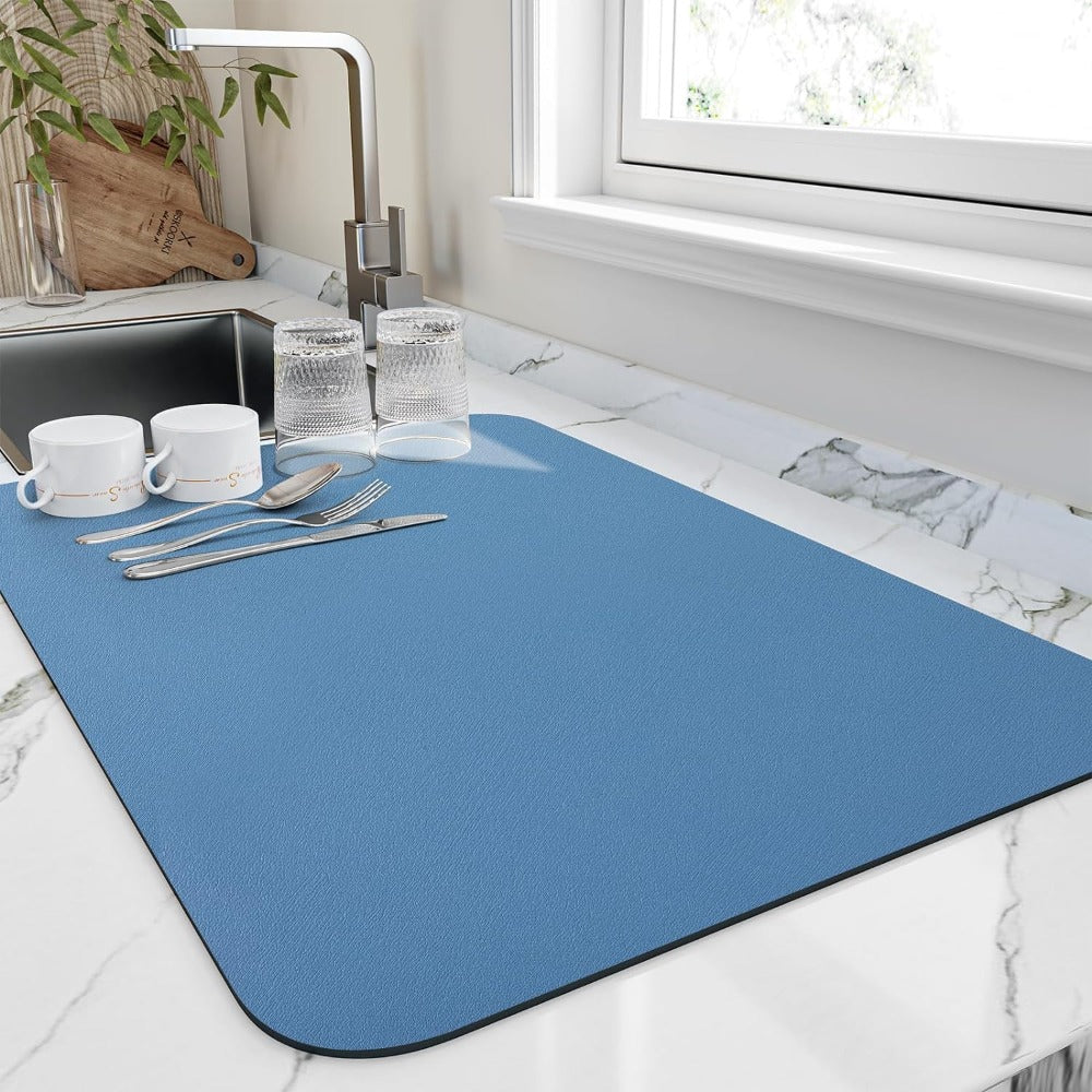 Dish Drying Mat With Quick Absorbent Surface