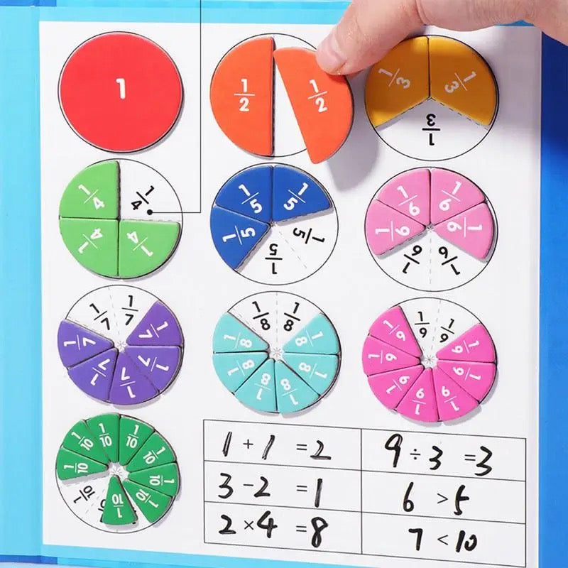 Educational Maths Toy Magnetic Fraction Board