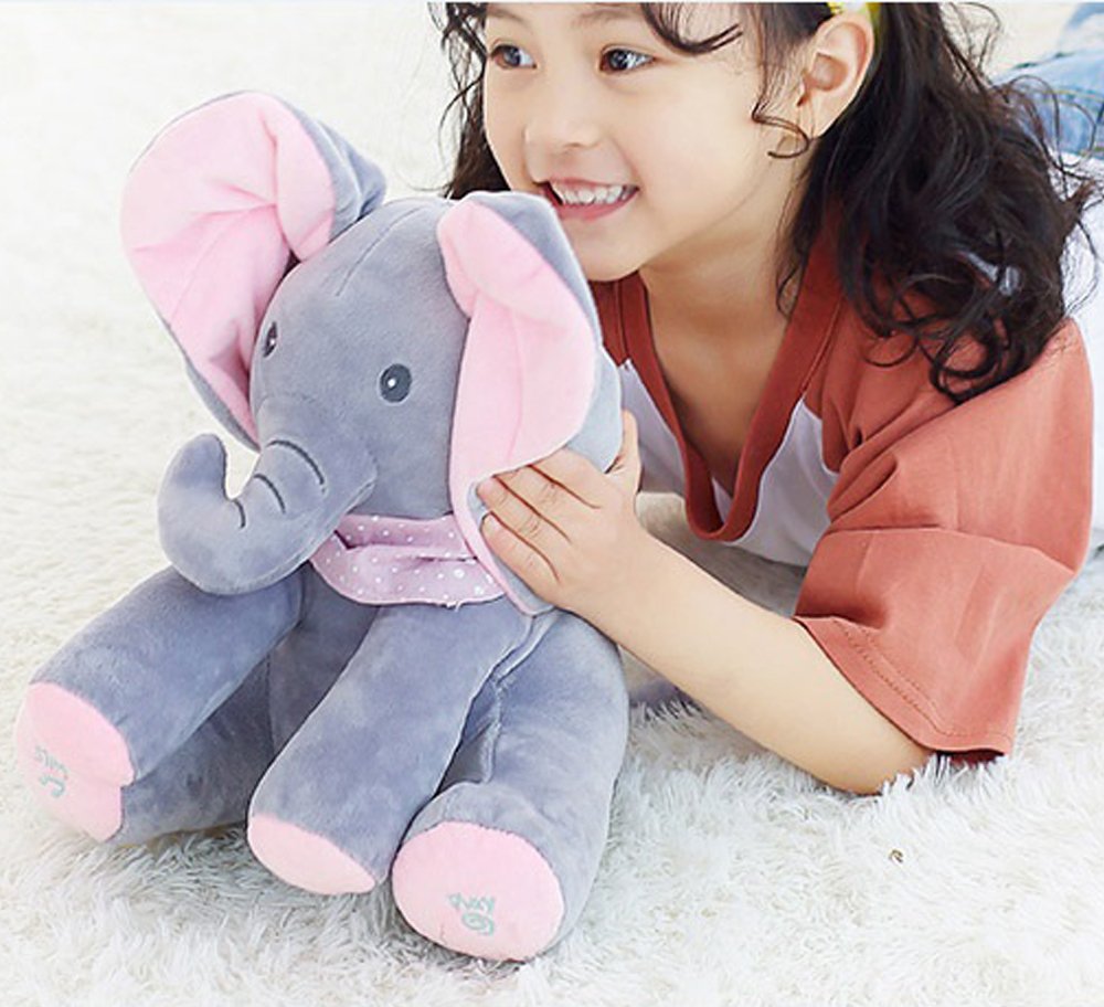 Plush Elephant Toy with Music and Movement