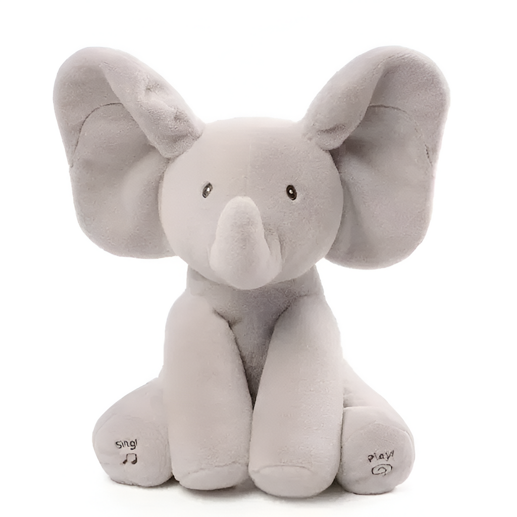 Plush Elephant Toy with Music and Movement