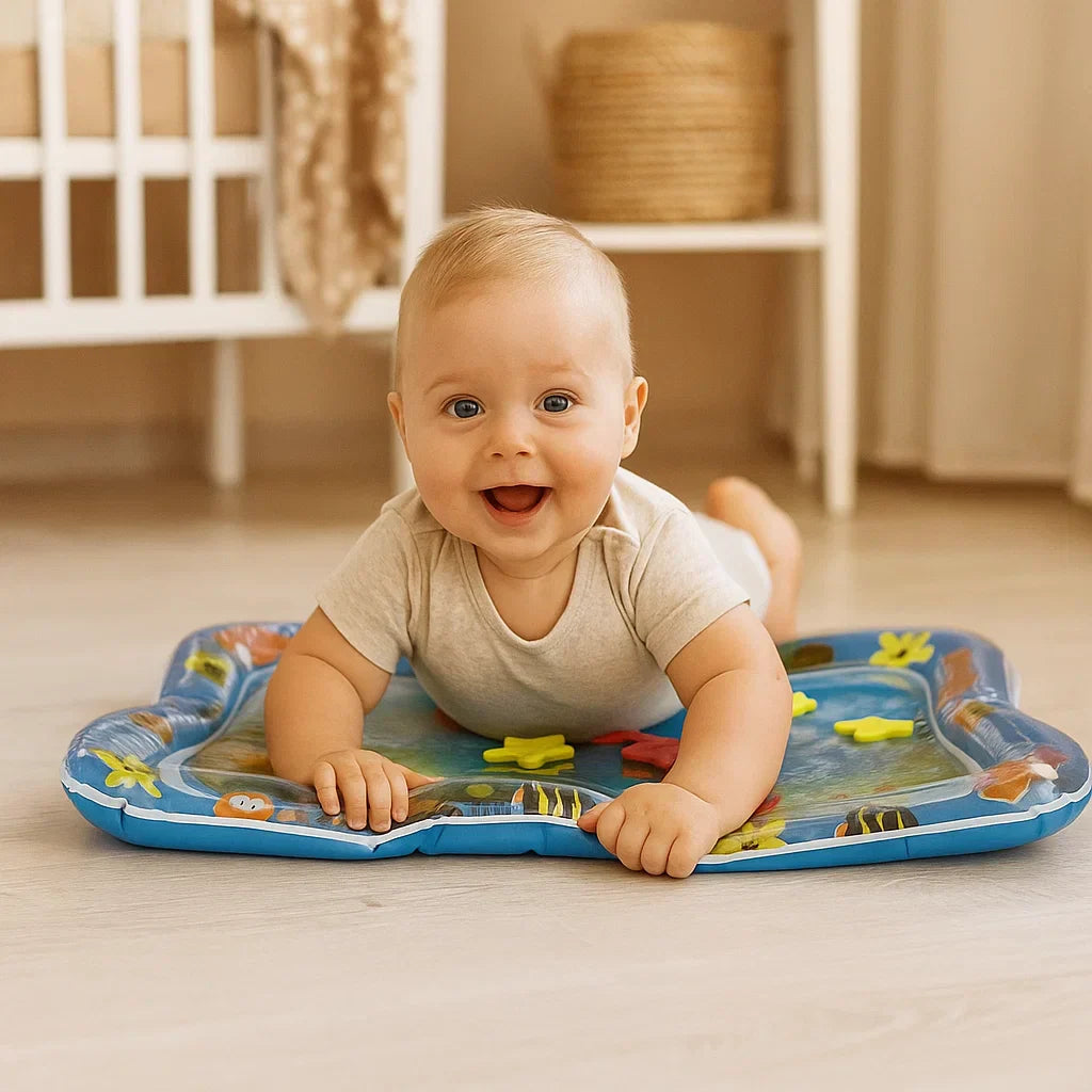 Baby Tummy Time Water Mat with Ocean Toys