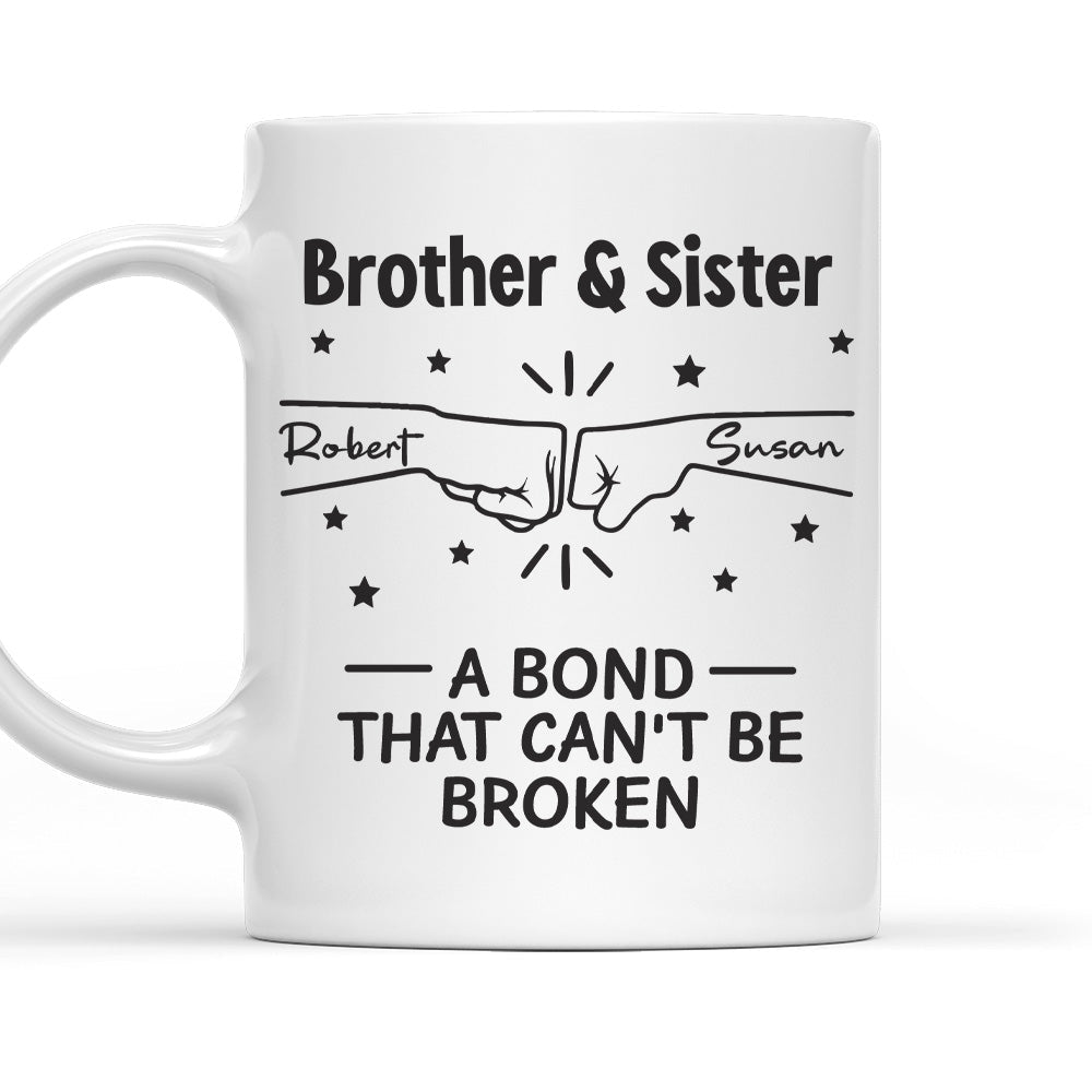 A Bond Between Brothers And Sisters - Personalized Custom Coffee Mug
