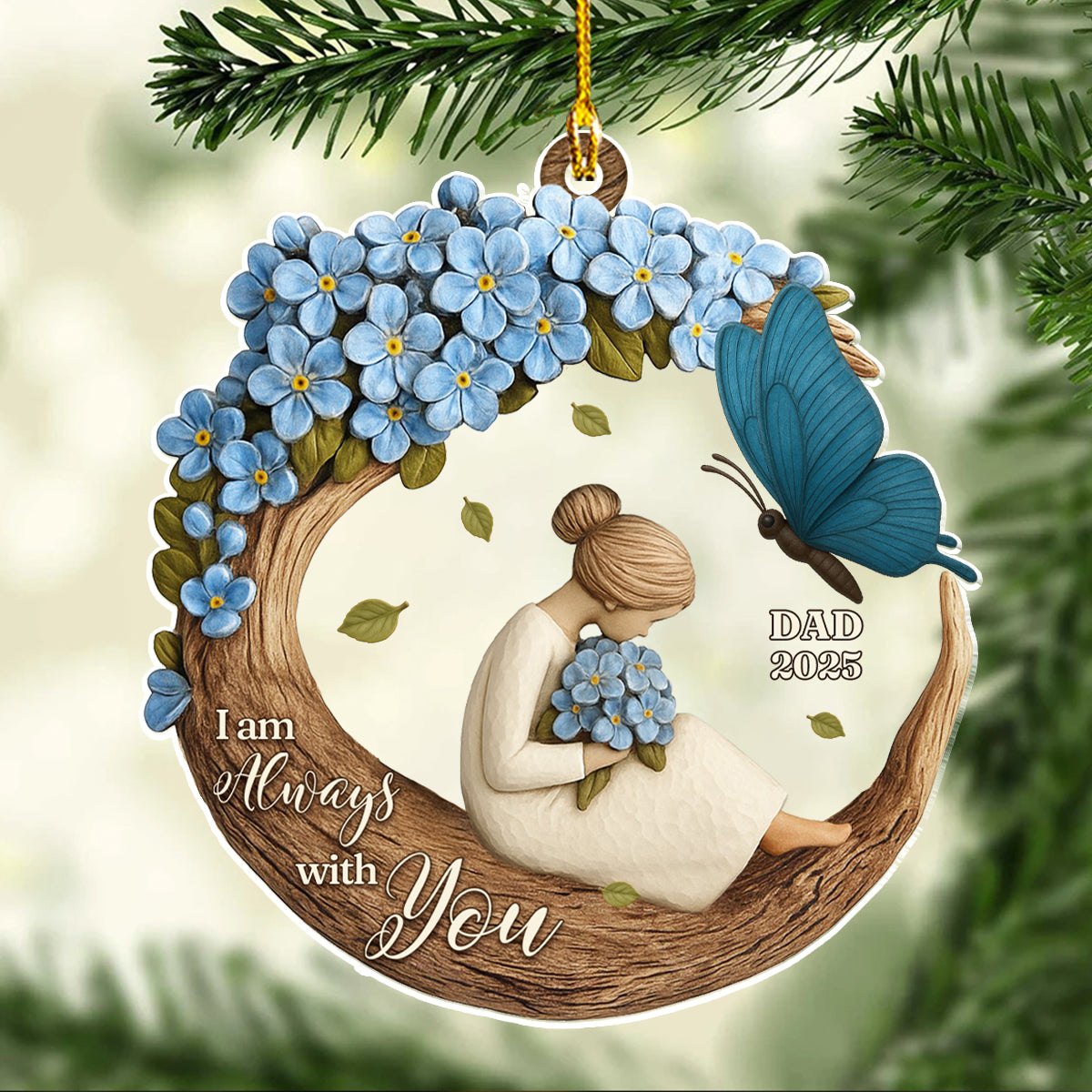 Always Beside You Version 2 - Personalized Custom Acrylic Ornament