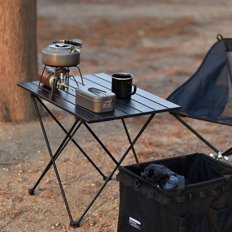Camping Folding Aluminum Outdoor Table Black