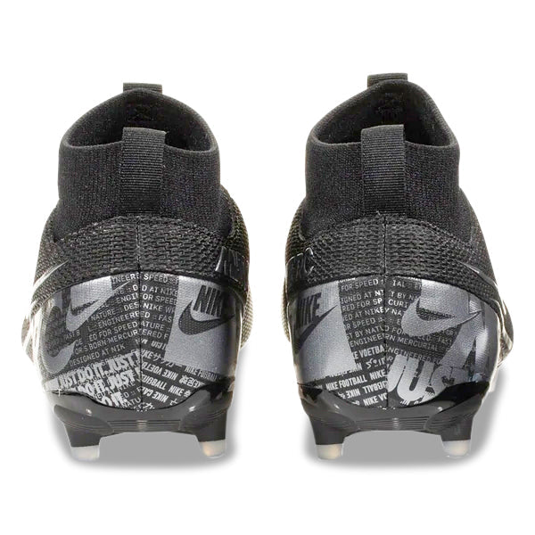 Nike Jr. Mercurial Superfly 7 Academy MG Multi-Ground Soccer Cleats (Black/Cool Grey/Metallic Cool Grey)