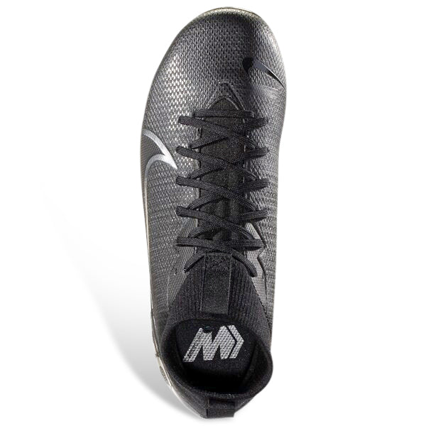Nike Jr. Mercurial Superfly 7 Academy MG Multi-Ground Soccer Cleats (Black/Cool Grey/Metallic Cool Grey)