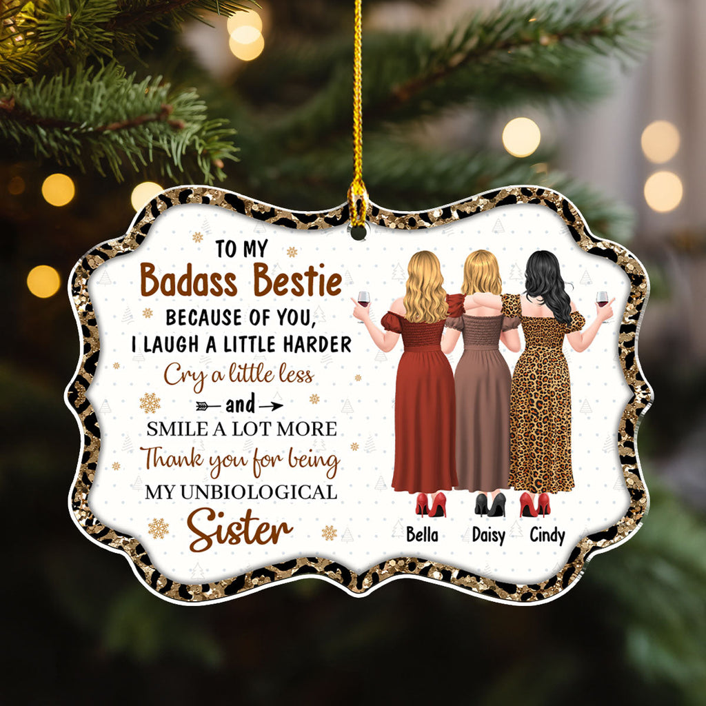 Thank You for Being My Unbiological Sister - Personalized Custom Acrylic Ornament