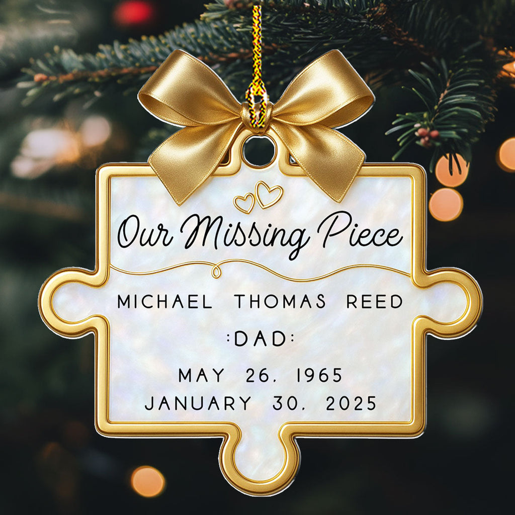 A Piece Of Us Gone - Personalized Custom Acrylic Ornament