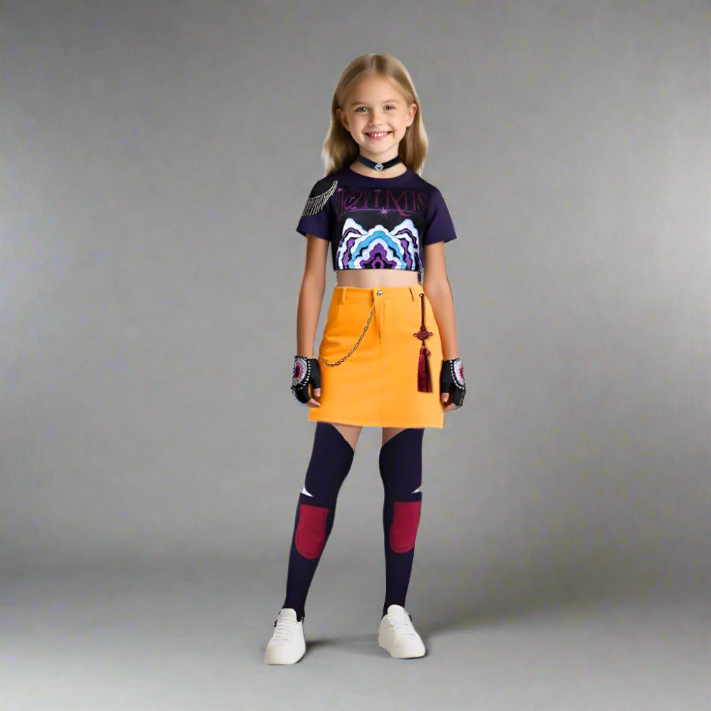 Girls Halloween Costume Pop Star Outfit Set