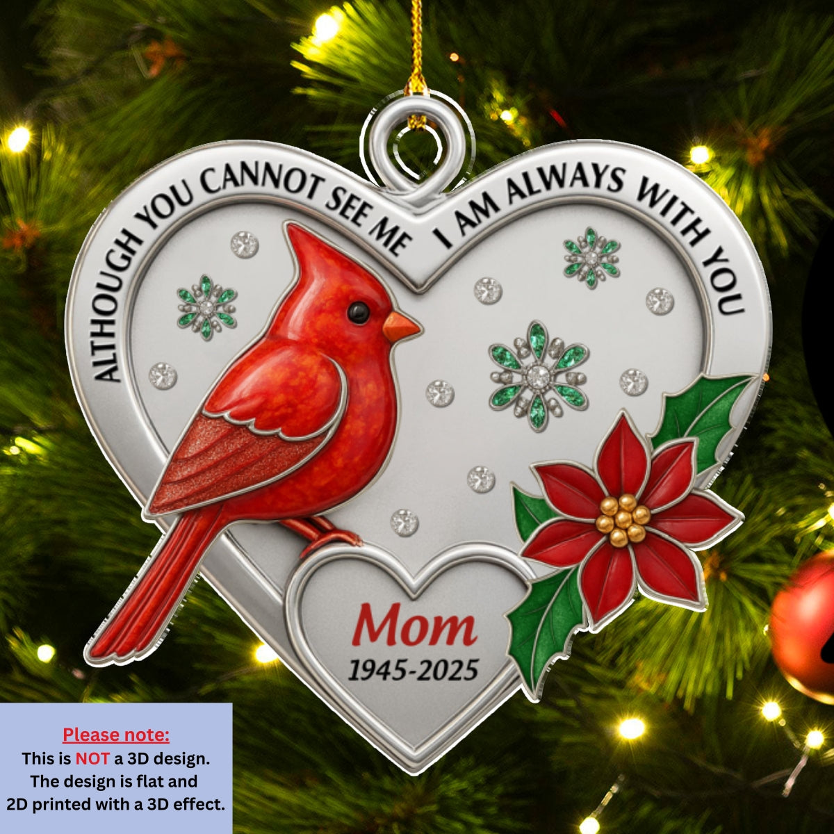 Although You Can Not See - Personalized Custom Acrylic Ornament