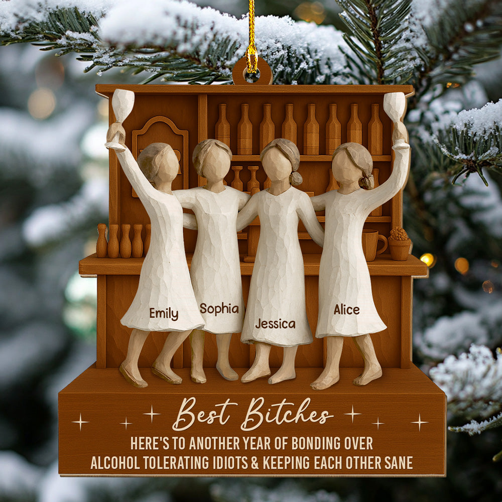 A Lifetime Of Friendship - Personalized Custom Wood Ornament