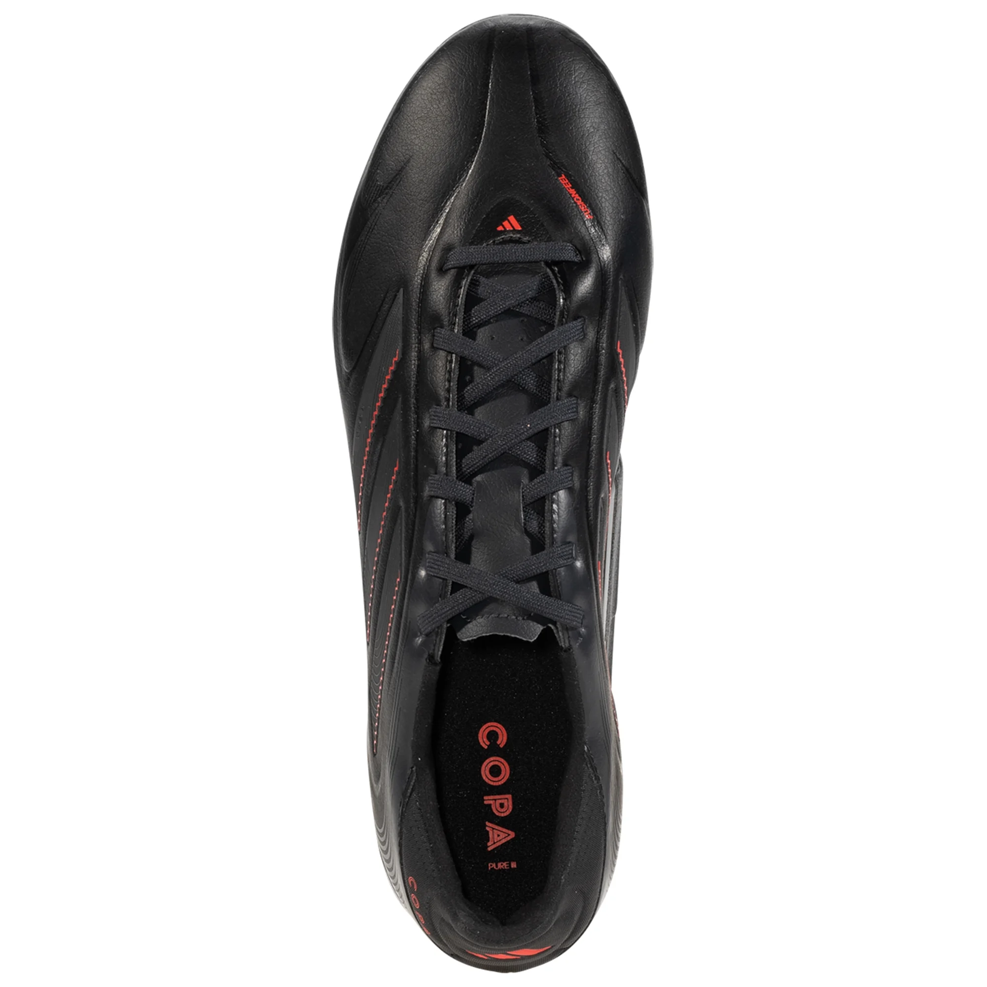 adidas Copa Pure III League FG/MG Soccer Cleats (Black/Carbon/Red)