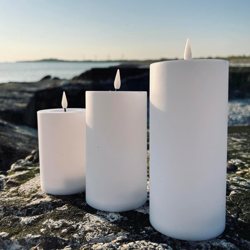 Outdoor LED Flameless Pillar Candle Set
