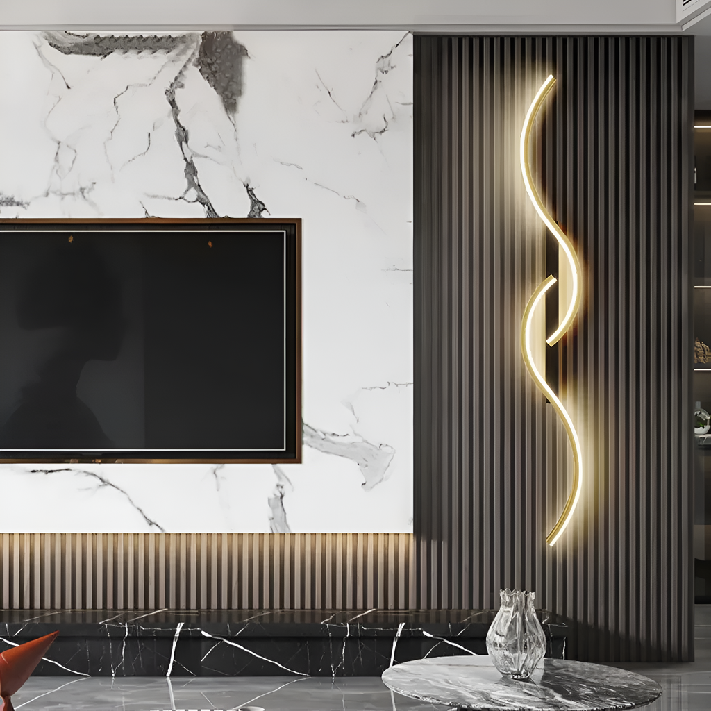 Wall Light Modern Wave LED Bedroom Lamp