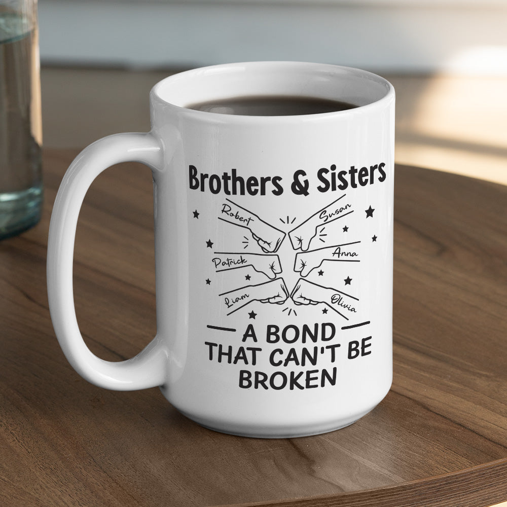 A Bond Between Brothers And Sisters - Personalized Custom Coffee Mug
