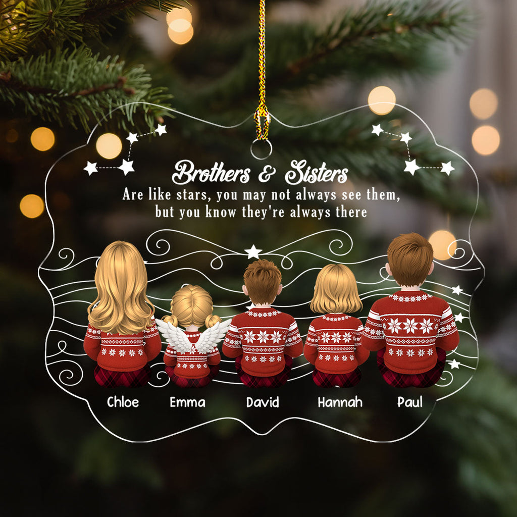 Always Linked Beyond The Sky - Personalized Custom Acrylic Ornament