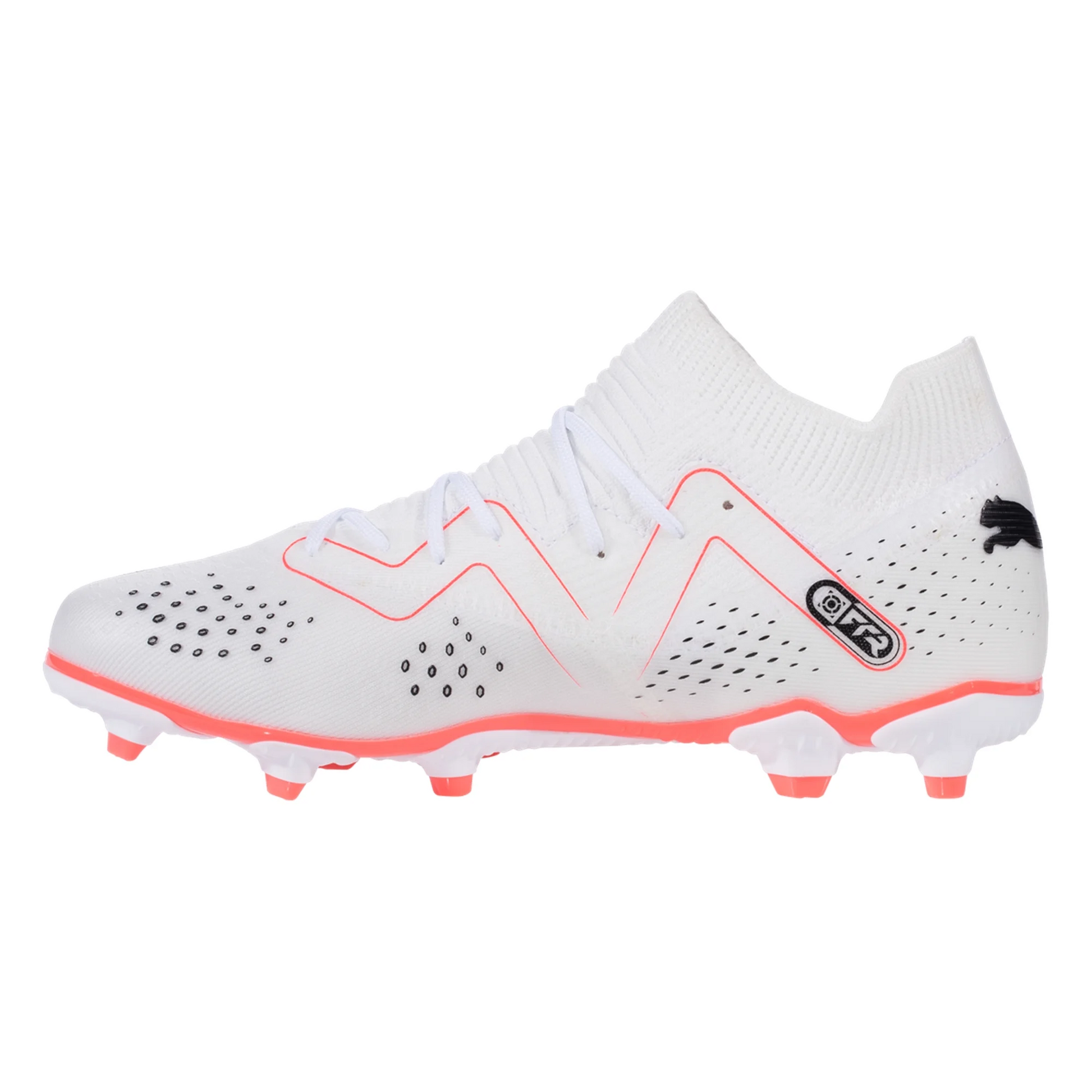 Puma Jr. Future Match FG/AG Soccer Cleats(White/Fire Orchid)