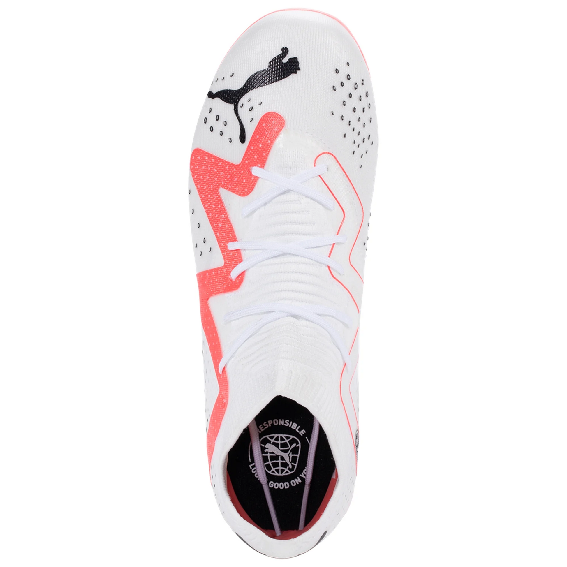 Puma Jr. Future Match FG/AG Soccer Cleats(White/Fire Orchid)