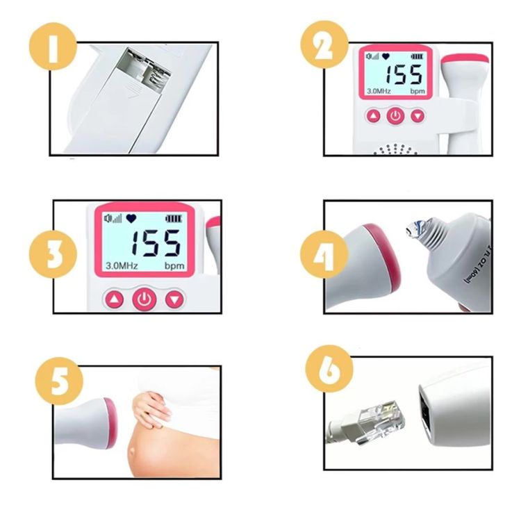 Fetal Doppler Heart Rate Monitor with LCD Display