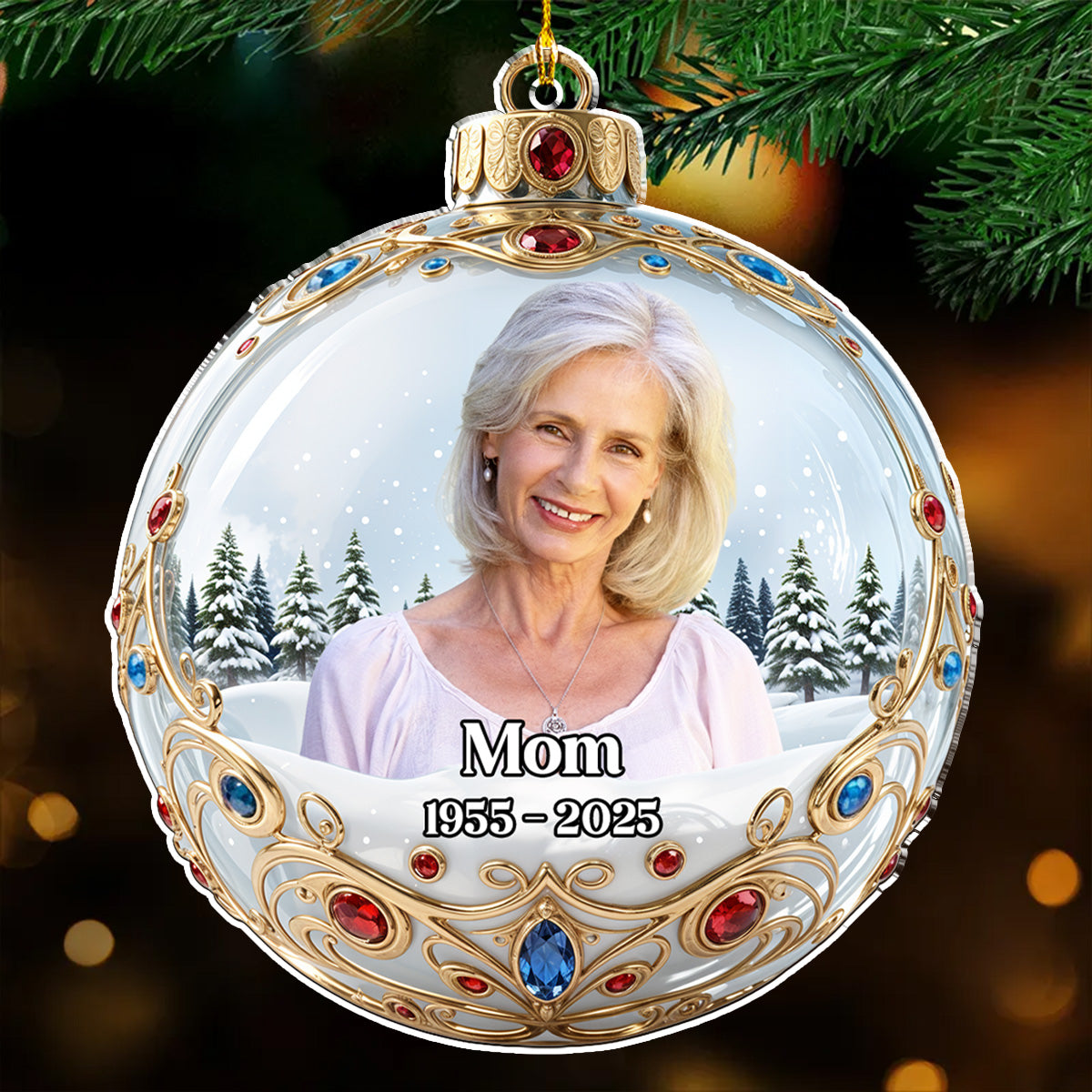 Forever In Our Hearts Version 2 - Personalized Custom Acrylic Ornament