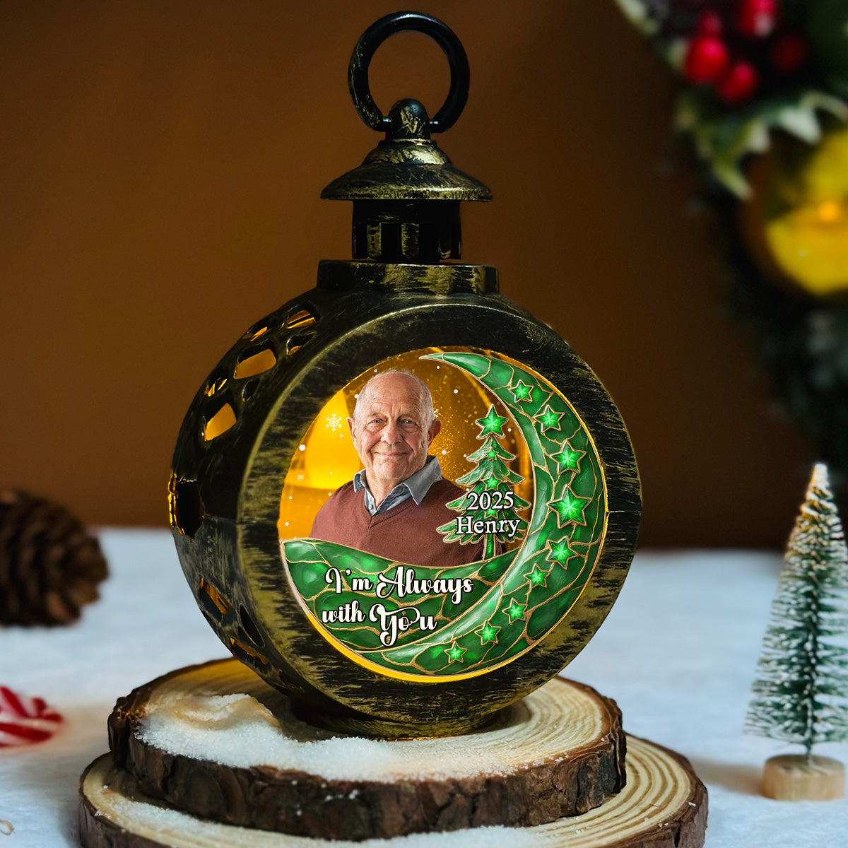 Always With You - Personalized Custom 3D Effect Christmas Lantern