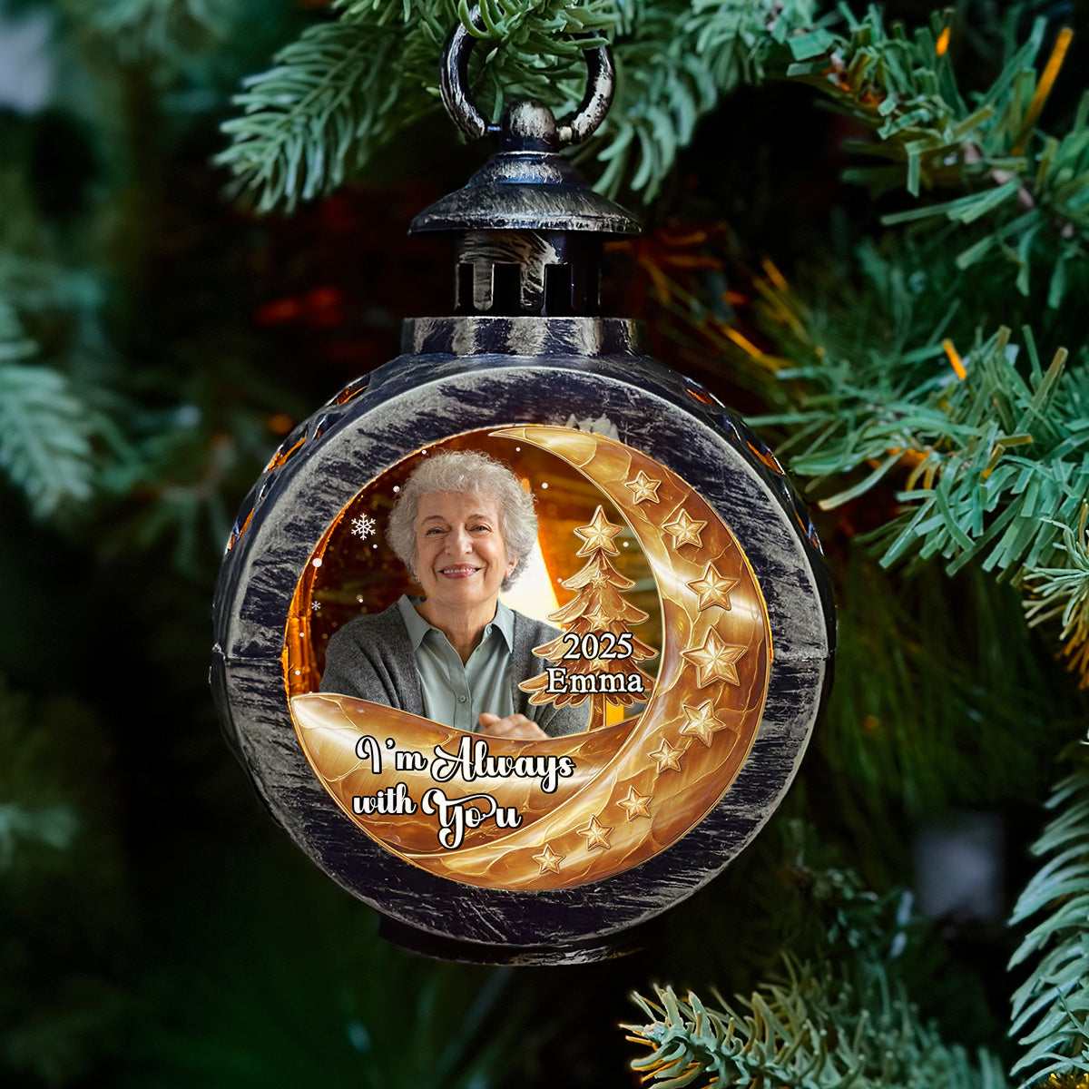 Always With You - Personalized Custom 3D Effect Christmas Lantern
