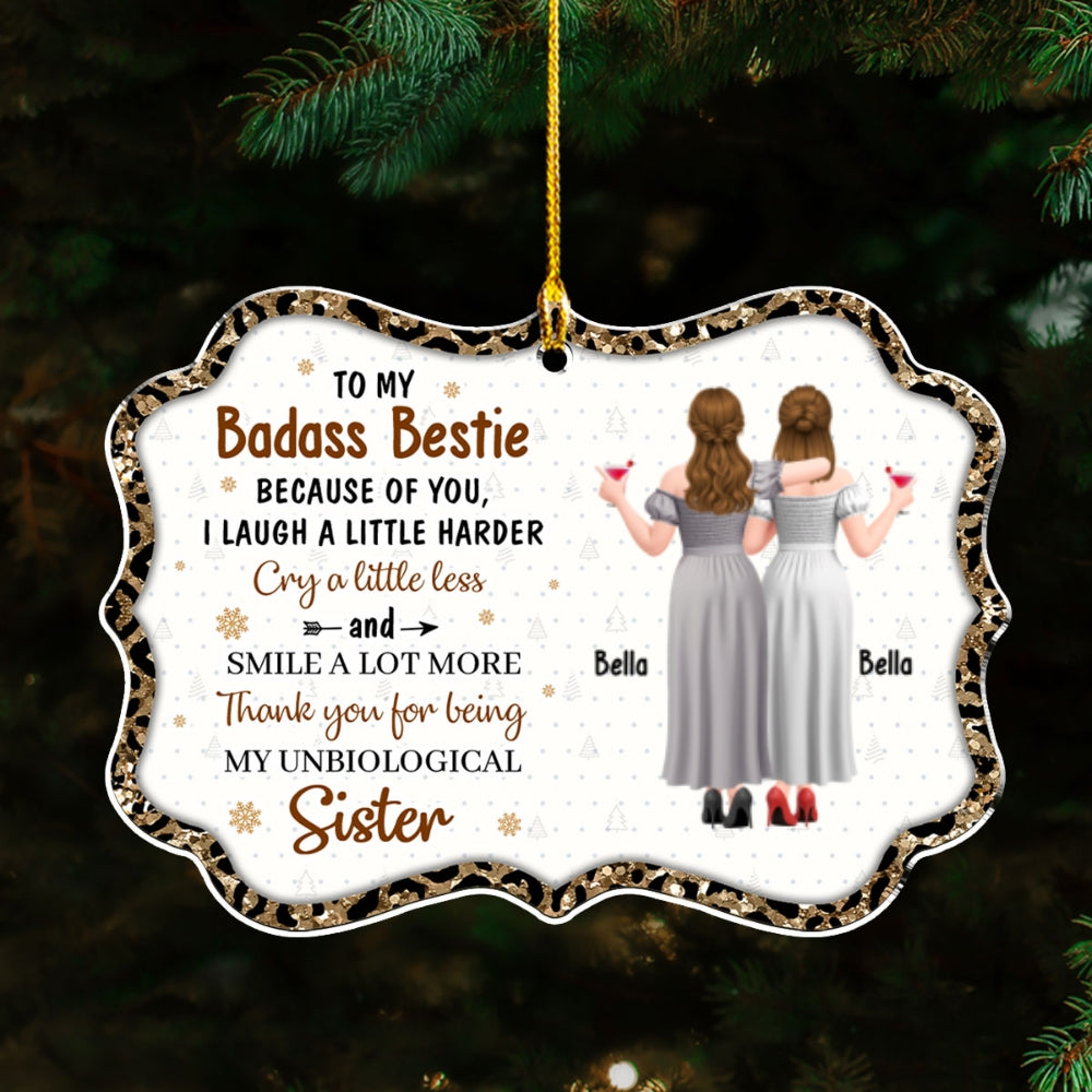 Thank You for Being My Unbiological Sister - Personalized Custom Acrylic Ornament