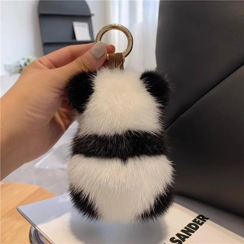 Soft Plush Keychains Cute Panda Bag Charm