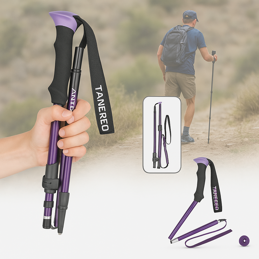 Hiking Poles Foldable Lightweight Aluminum Walking Sticks