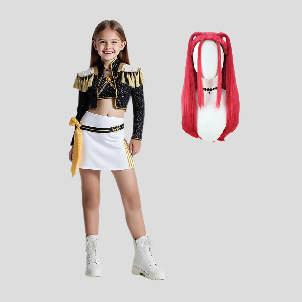 Halloween Costume Kids Pop Star Jacket Skirt Set