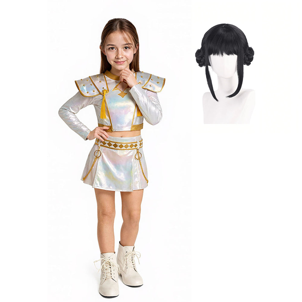 Halloween Costume White Leather Pop Star Outfit