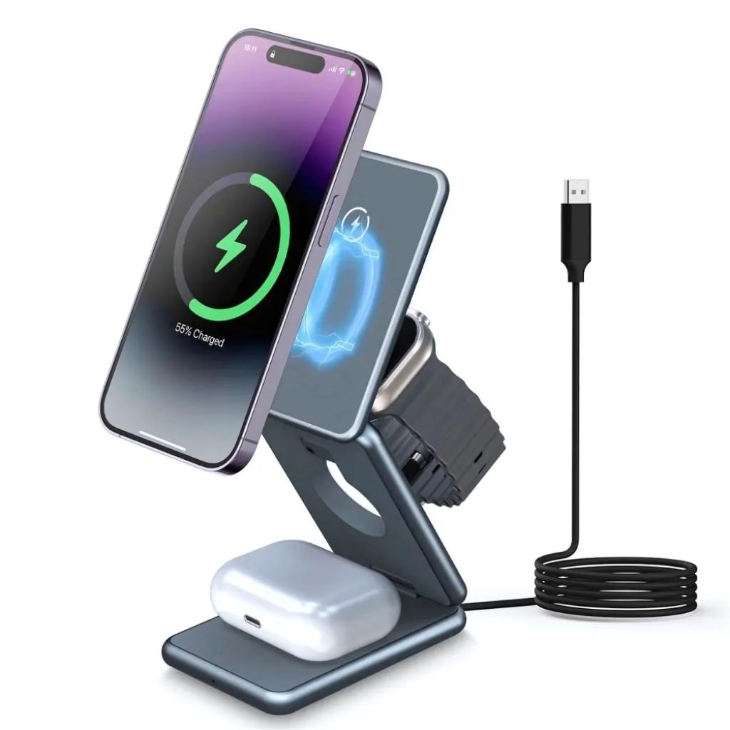 Wireless Charging Station Foldable for Travel Use