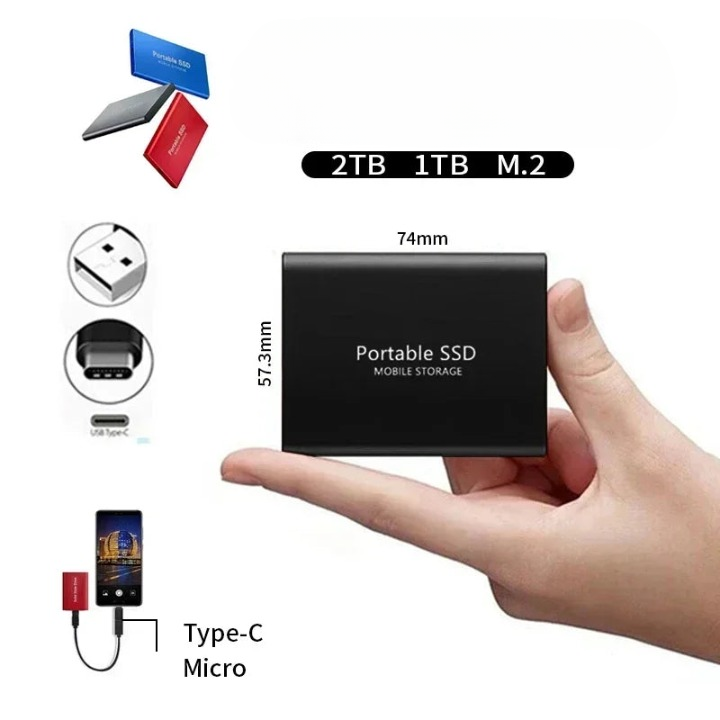 External SSD Portable USB-C Solid State Drive