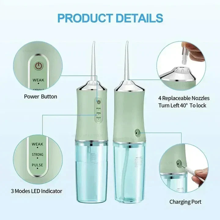 Water Flosser Rechargeable Portable Dental Cleaner