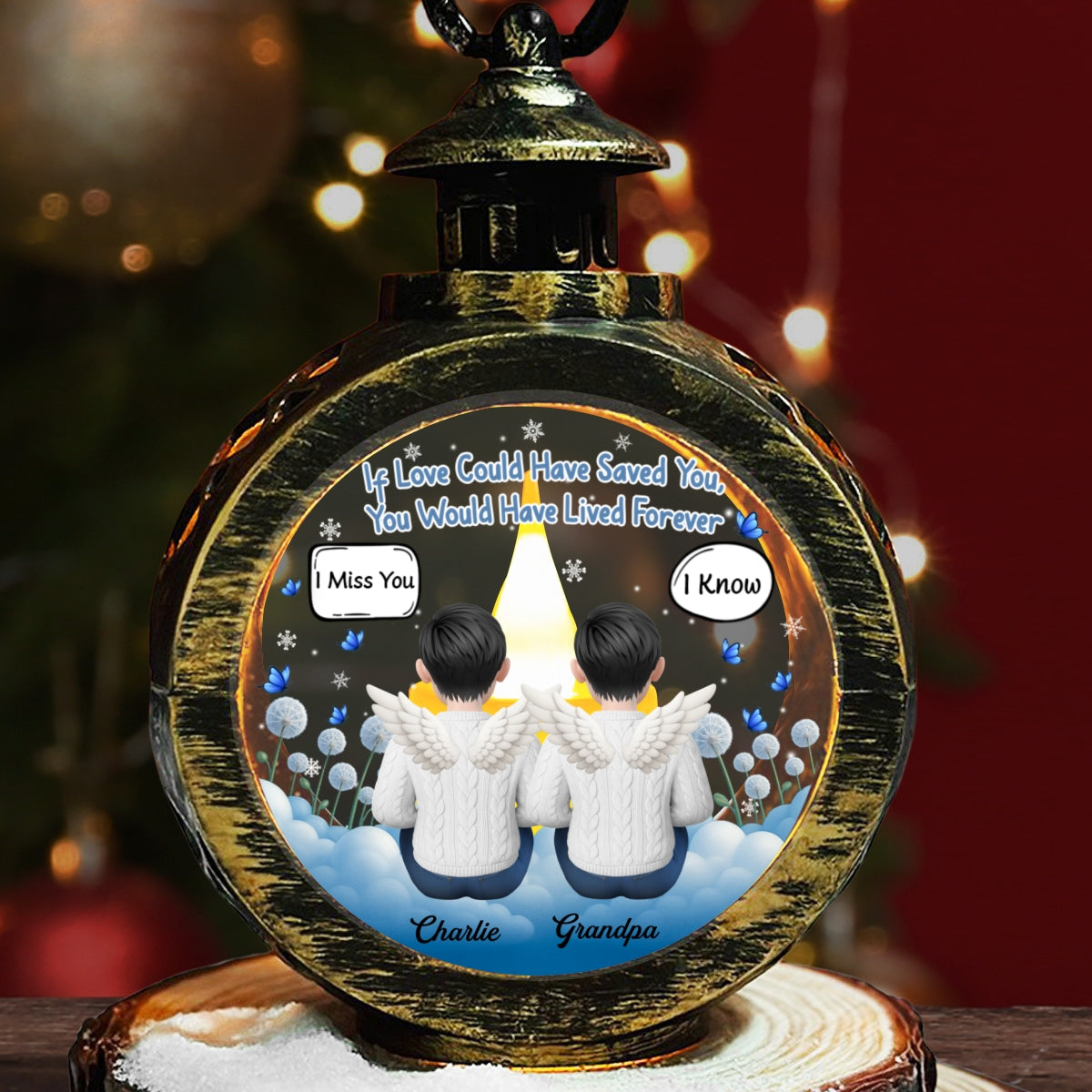 Always Shine In My Heart - Personalized Custom Christmas Lantern