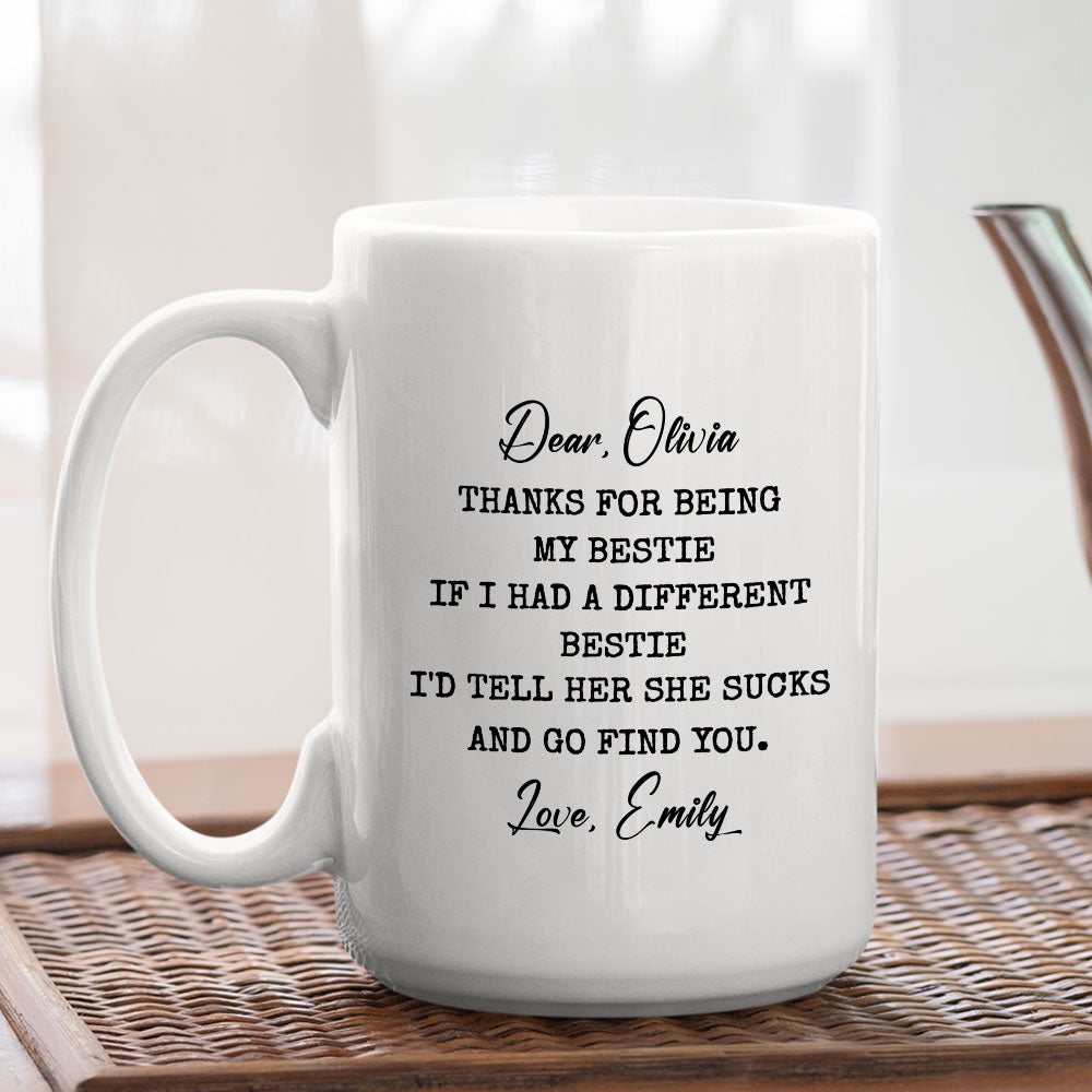 A Different Bestie - Personalized Custom Coffee Mug