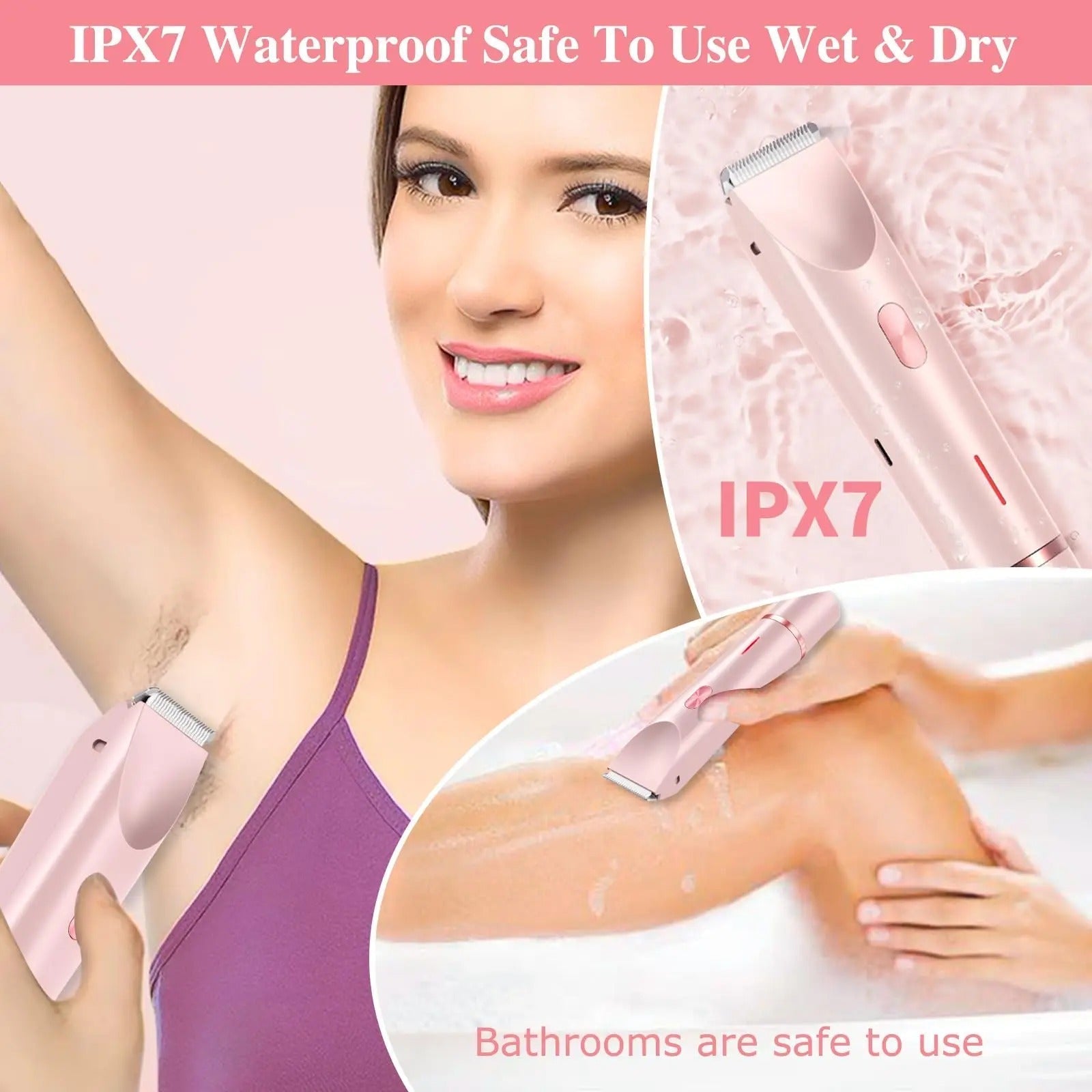 Electric Trimmer Waterproof Rechargeable Bikini Shaver